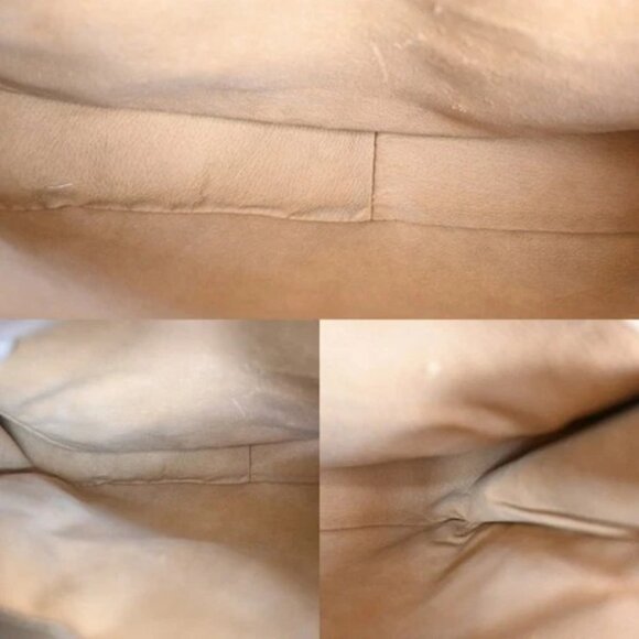 GUCCI Logo Sherry GG Pattern 2set Hand Bag PVC Leather Brown Italy 86TA227 - Picture 5 of 12